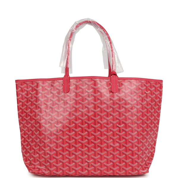 Goyard Goyardine Fuchsia St. Louis PM Tote Bag Palladium Hardware