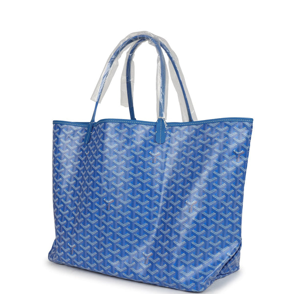 Goyard Goyardine Sky Blue St. Louis GM Tote Bag Palladium Hardware