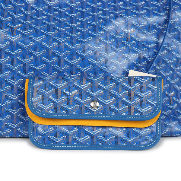 Goyard Goyardine Sky Blue St. Louis GM Tote Bag Palladium Hardware