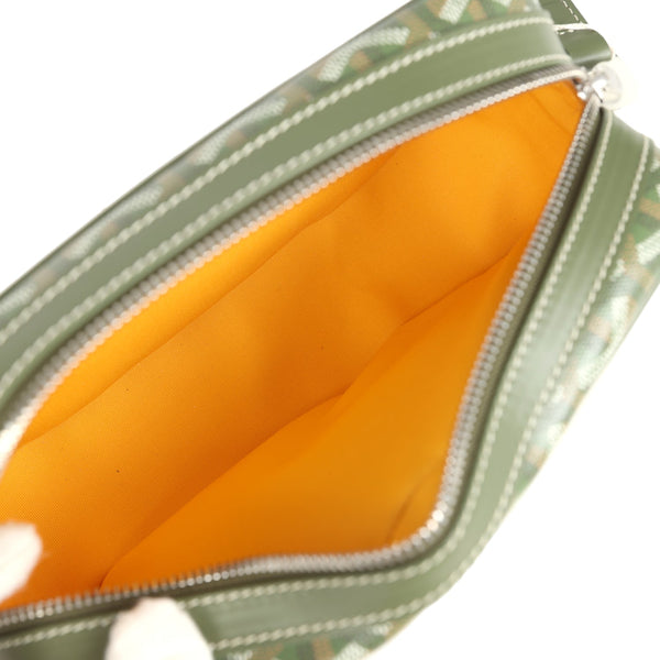 Goyard Goyardine Khaki Cap Vert PM Bag Palladium Hardware