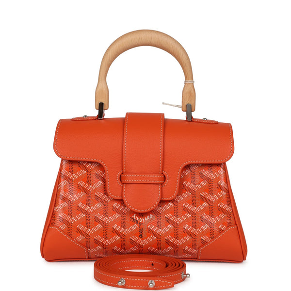 Goyard Saigon Souple Mini Orange Goyardine Palladium Hardware
