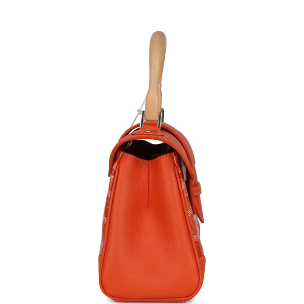 Goyard Saigon Souple Mini Orange Goyardine Palladium Hardware