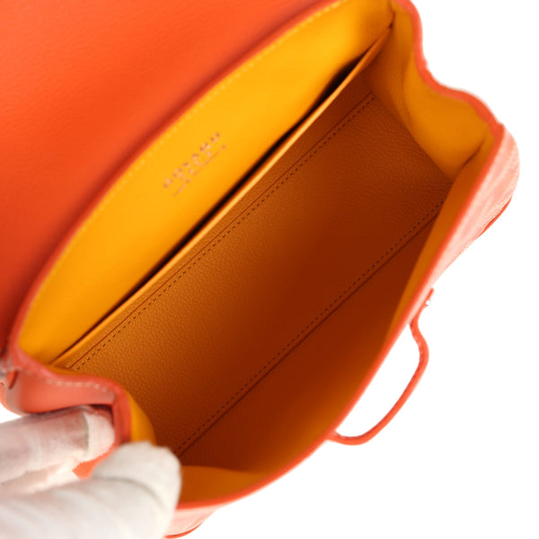 Goyard Saigon Souple Mini Orange Goyardine Palladium Hardware