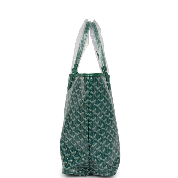 Goyard Goyardine Green St. Louis PM Tote Bag Palladium Hardware