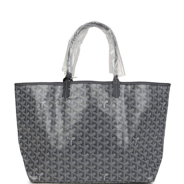 Goyard Goyardine Grey St. Louis PM Tote Bag Palladium Hardware