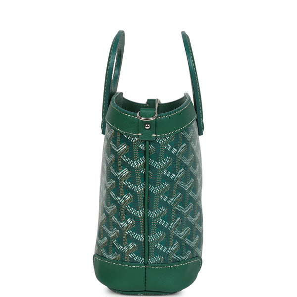 Goyard Goyardine Canvas Green Beluga Mini Bag Palladium Hardware