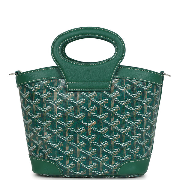 Goyard Goyardine Canvas Green Beluga Mini Bag Palladium Hardware