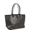 Goyard Goyardine Black Artois PM Tote Palladium Hardware