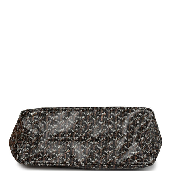 Goyard Goyardine Black St. Louis PM Tote Bag Palladium Hardware