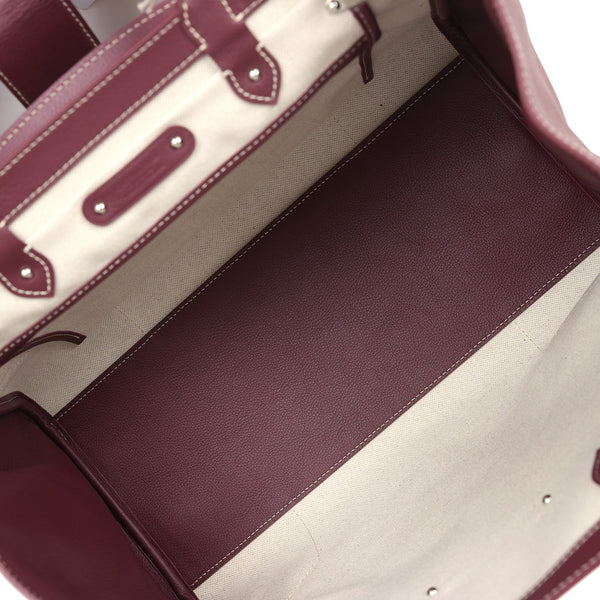 Goyard Saigon Tote Burgundy Goyardine Canvas Palladium Hardware