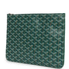 Goyard Goyardine Green Senat MM Pouch Palladium Hardware