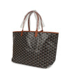 Goyard Goyardine Black and Brown St. Louis PM Tote Bag Palladium Hardware