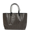 Goyard Goyardine Black St. Louis PM Tote Bag Palladium Hardware