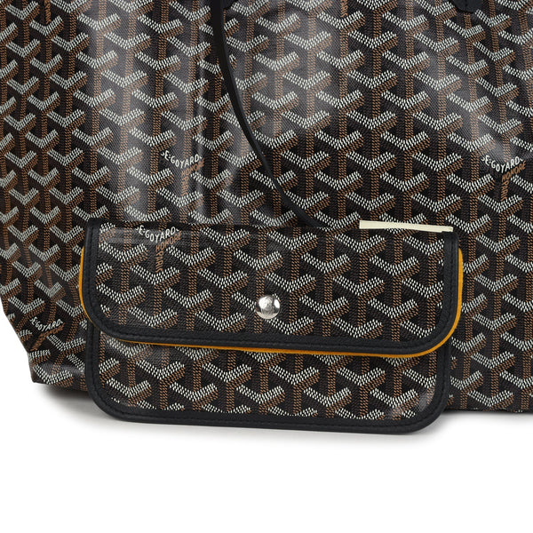 Goyard Goyardine Black St. Louis PM Tote Bag Palladium Hardware