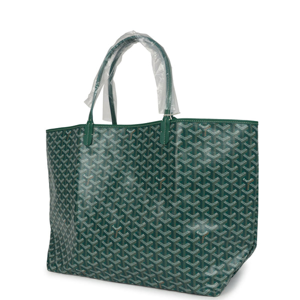 Goyard Goyardine Green St. Louis GM Tote Bag Palladium Hardware