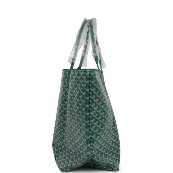 Goyard Goyardine Green St. Louis GM Tote Bag Palladium Hardware