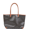Goyard Goyardine Black and Brown Artois PM Palladium Hardware