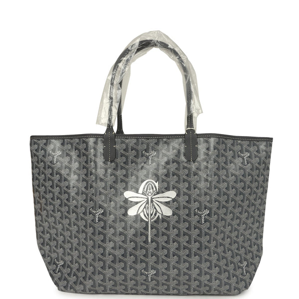 Goyard Goyardine Grey St. Louis PM Tote Bag Palladium Hardware