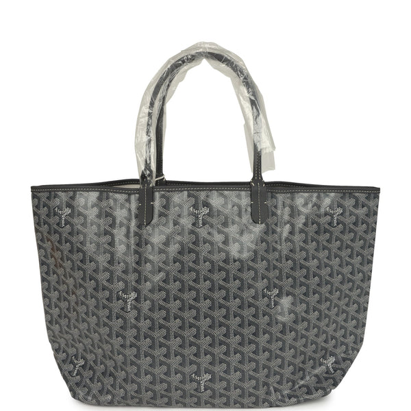 Goyard Goyardine Grey St. Louis PM Tote Bag Palladium Hardware