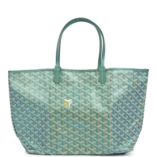 Goyard Goyardine Pearly Green St. Louis PM Tote Bag Palladium Hardware