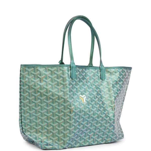 Goyard Goyardine Pearly Green St. Louis PM Tote Bag Palladium Hardware