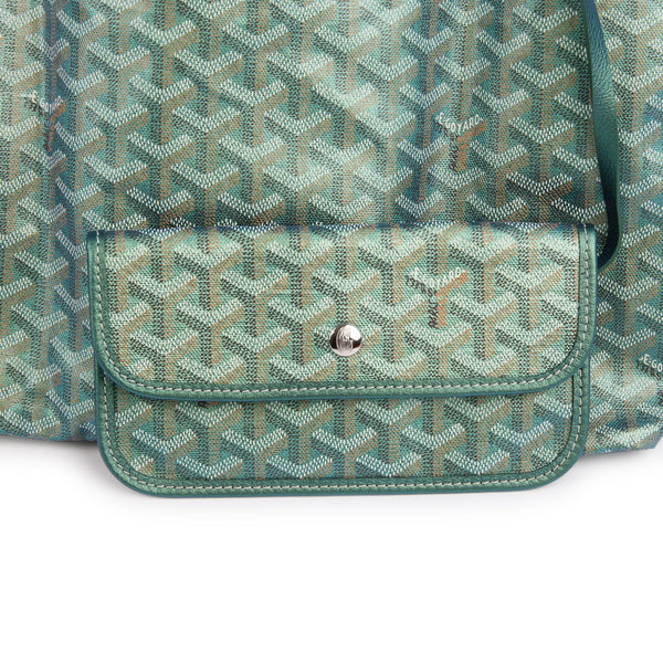 Goyard Goyardine Pearly Green St. Louis PM Tote Bag Palladium Hardware