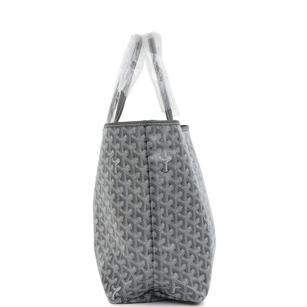 Goyard Goyardine Grey St. Louis PM Tote Bag Palladium Hardware