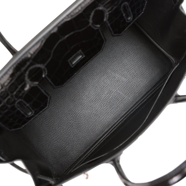 Hermes Birkin 30 Black MatteAlligator and Ostrich Touch Palladium Hardware