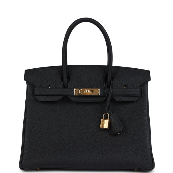 Hermes Birkin 30 Black Togo Gold Hardware