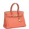 Pre-owned Hermes Birkin 30 Crevette Clemence Gold Hardware