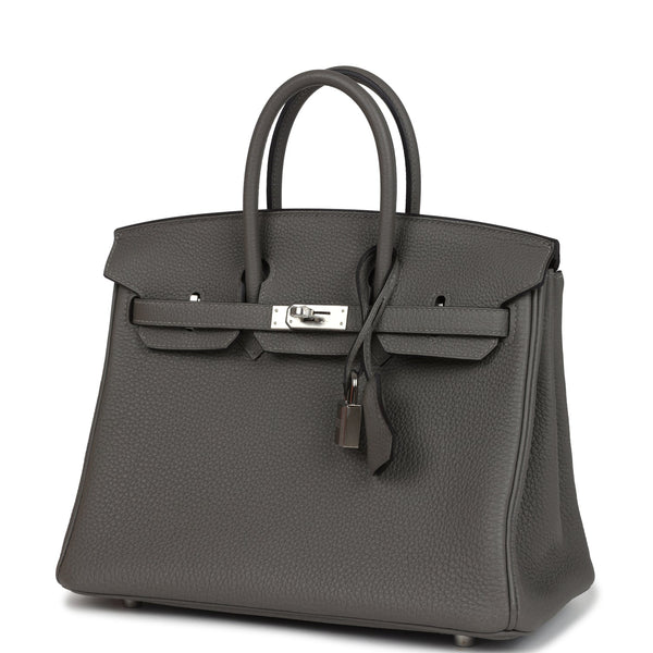 Hermes Birkin 25 Gris Meyer Togo Palladium Hardware