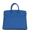 Pre-owned Hermes Birkin 25 Bleu Zellige Togo Gold Hardware
