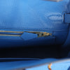 Pre-owned Hermes Birkin 25 Bleu Zellige Togo Gold Hardware