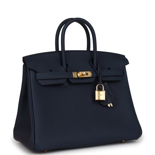 Hermes Birkin 25 Bleu Abysse Togo Gold Hardware