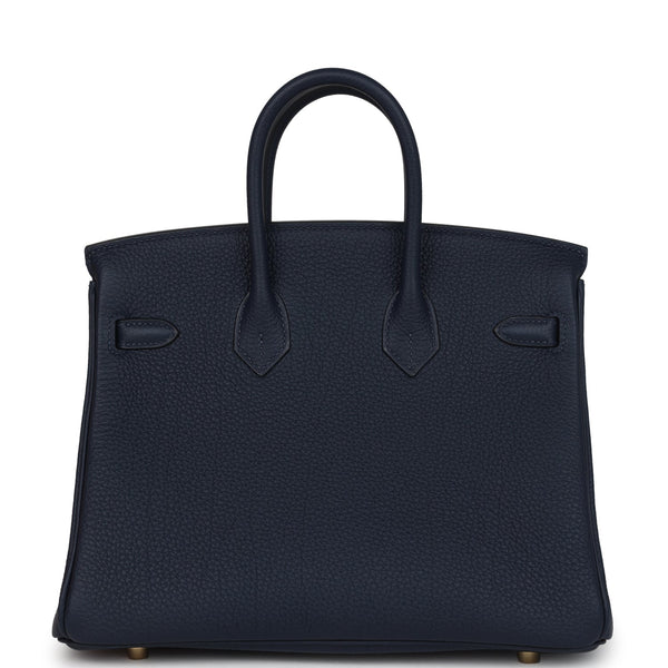 Hermes Birkin 25 Bleu Abysse Togo Gold Hardware