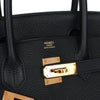 Pre-owned Hermes Birkin 30 Black Togo Rose Gold Hardware