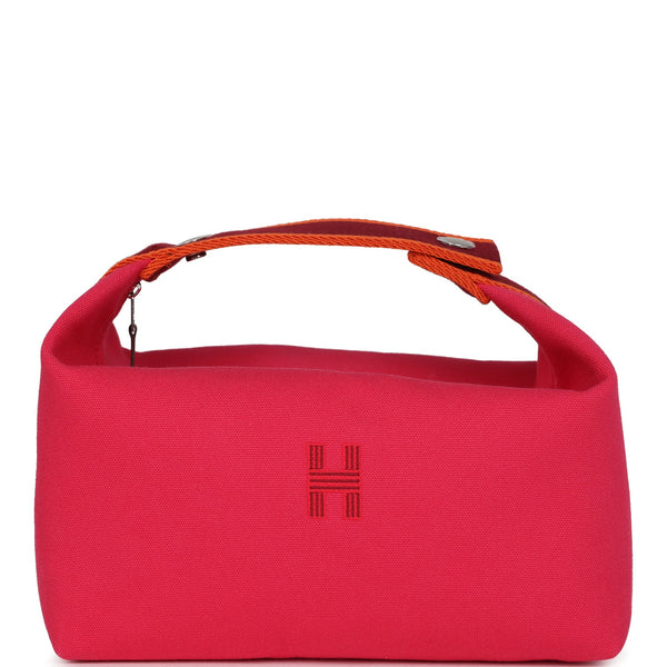 Hermes Bride A Brac Carre Case GM Hibiscus Canvas Palladium Hardware