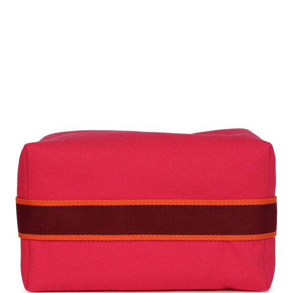 Hermes Bride A Brac Carre Case GM Hibiscus Canvas Palladium Hardware