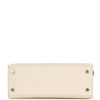 Hermes Kelly Sellier 25 Tri-Color Nata, Gris Meyer and Chai Epsom Palladium Hardware