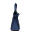 Hermes Kelly Sellier 20 Bleu Tie Madame Palladium Hardware