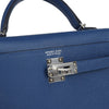 Hermes Kelly Sellier 20 Bleu Tie Madame Palladium Hardware