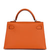 Hermes Kelly Sellier 20 Orange Epsom Palladium Hardware