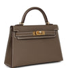 Hermes Kelly Sellier 20 Etoupe Epsom Gold Hardware