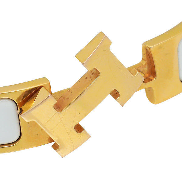 Hermes Blanc Clic H GM Bracelet