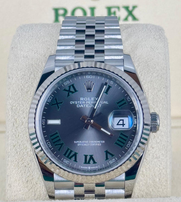 Rolex Datejust 36 Certified 18K white Gold Bezel after full service 2021 Like New