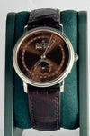 Villeret Quantième Complet Moon Phase 18k White Gold Chcolate Dial 38 mm With Original Papers