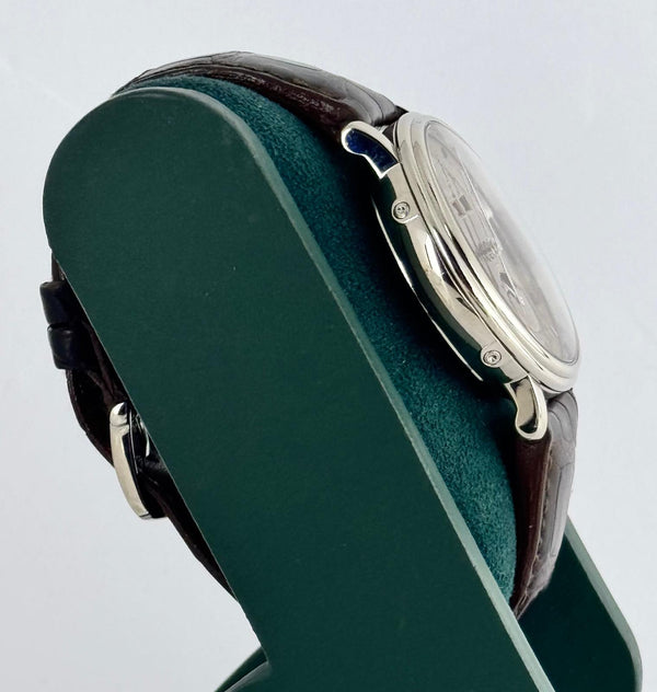 Villeret Quantième Complet Moon Phase 18k White Gold Chcolate Dial 38 mm With Original Papers