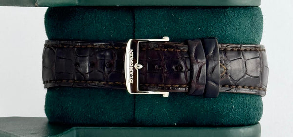 Villeret Quantième Complet Moon Phase 18k White Gold Chcolate Dial 38 mm With Original Papers