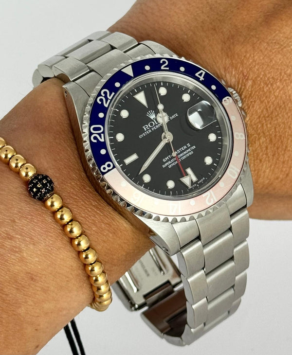 GMT-Master II Pepsi Extra Full Set After Service By Rolex Beautiful Patina