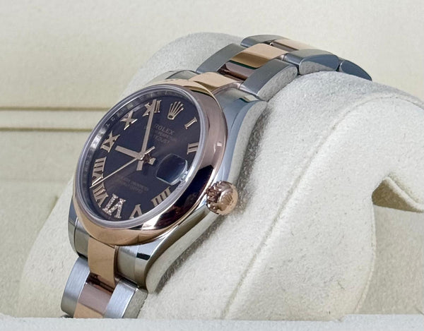 Rolex Datejust 31 mm 18 K Rose Gold With Choclate Diamonds Dial